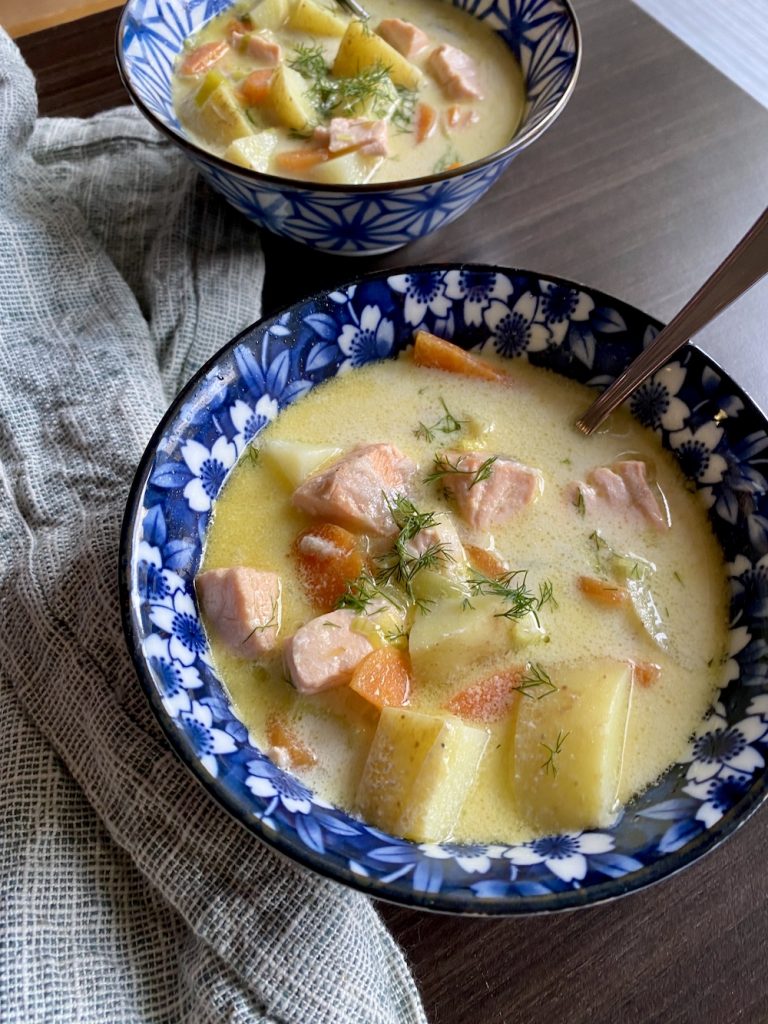 Finnish Salmon Soup (Lohikeitto) - Globally Flavored