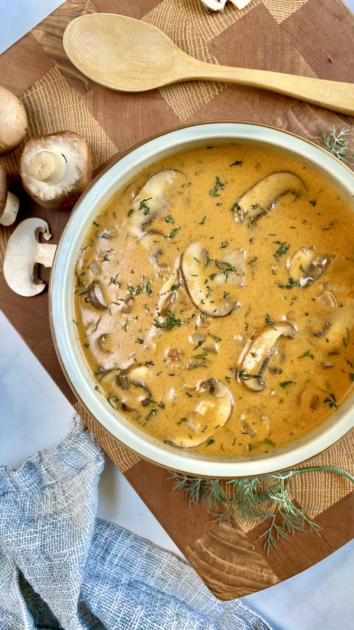The BEST Hungarian Mushroom Soup with fresh Dill | Globally Flavored